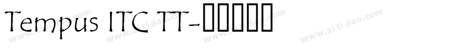 Tempus ITC TT字体转换